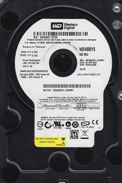 Лот: 11802720. Фото: 1. Жесткий диск HDD 400GB SATA 3Gb... Жёсткие диски