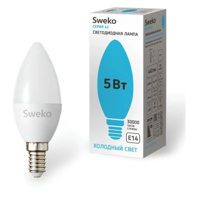 Лот: 25348936. Фото: 1. Светодиодные лампы Sweko "Свеча... Лампочки