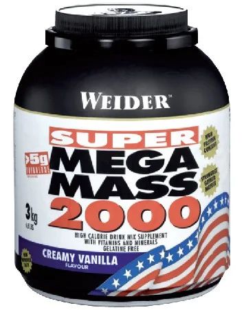 Лот: 9559352. Фото: 1. гейнер Weider Mega Mass 2000 3000грамм. Спортивное питание, витамины
