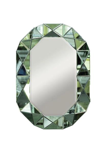 Лот: 21288148. Фото: 1. Зеркало в зеленой зеркальной раме... Зеркала