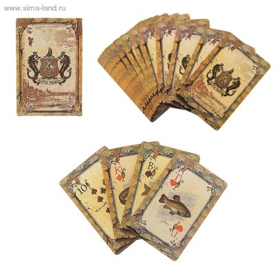 Лот: 4511793. Фото: 1. карты игральные рыбалка. Настольные игры, карты