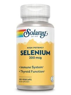 Лот: 19962733. Фото: 1. Solaray Селен, Selenium 200 мкг... Спортивное питание, витамины