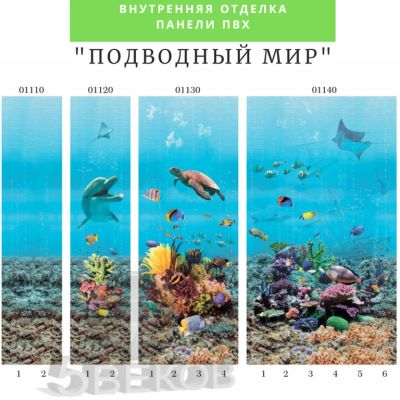 Лот: 19068187. Фото: 1. Стеновые панели ПВХ "Подводный... Другое (отделочные материалы)