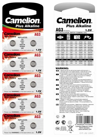 Лот: 4559513. Фото: 1. Батарейка Camelion LR41 AG3. Всегда... Батарейки, аккумуляторы, элементы питания