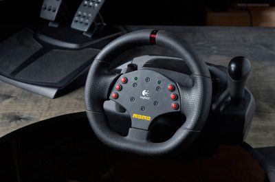 Лот: 12503014. Фото: 1. Игровой руль с педалями, обратной... Рули, джойстики