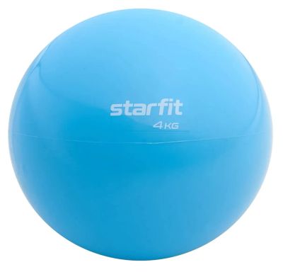 Лот: 22369190. Фото: 1. Медбол 4 кг Star Fit GB-703 синий... Фитнес, аэробика и гимнастика