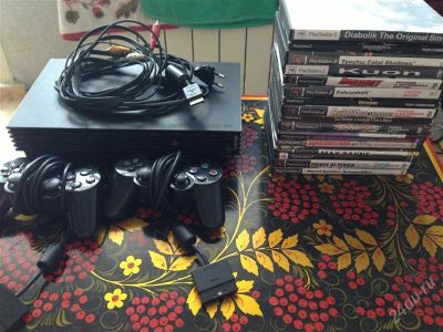 Лот: 2939820. Фото: 1. sony playstation 2(чипованая,читает... Игровые приставки, консоли