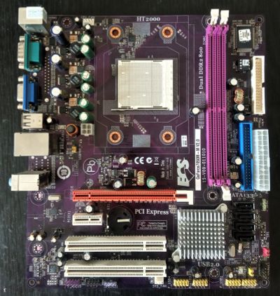 Лот: 17441506. Фото: 1. Материнская плата ECS GeForce7050M-M... Материнские платы