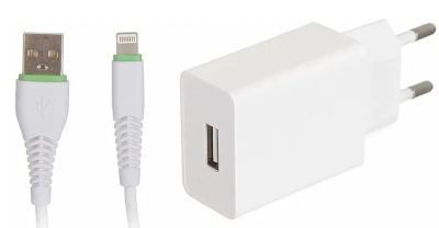 Лот: 24950298. Фото: 1. Зарядное_устройство - USB_2.1A... Зарядные устройства, блоки питания, адаптеры сетевые для смартфонов