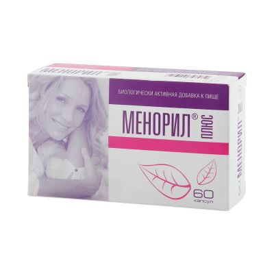 Лот: 23983825. Фото: 1. Менорил плюс капс. №60. Народная медицина, БАДы