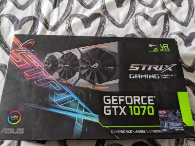 Лот: 19397398. Фото: 1. Видеокарта gtx 1070, asus strix. Видеокарты