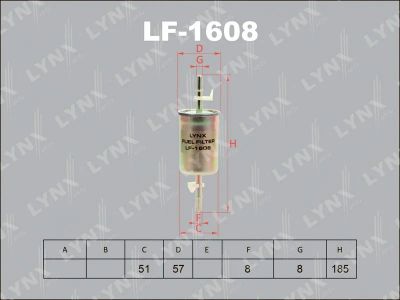 Лот: 13357109. Фото: 1. Lynx LF-1608 Топливный фильтр. Расходные материалы