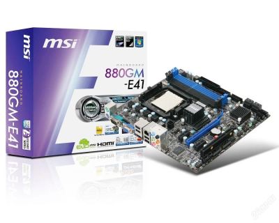 Лот: 4032810. Фото: 1. Материнская плата MSI 880GM-E41... Материнские платы