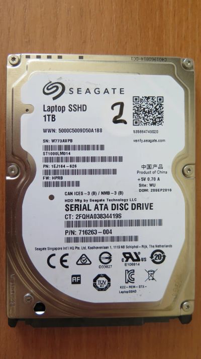 Лот: 22850444. Фото: 1. Жесткий диск Seagate Laptop SSHD... Жёсткие диски (HDD)