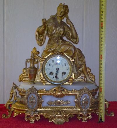 Лот: 10761619. Фото: 1. часы каминные,бронза,мрамор, Франция... Предметы интерьера и быта