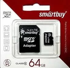 Лот: 9838495. Фото: 1. Карта памяти SmartBuy 64Gb 10... Карты памяти