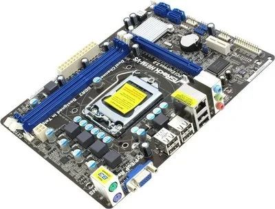 Лот: 10915313. Фото: 1. ASRock H61M-VS Socket 1155 + задняя... Материнские платы