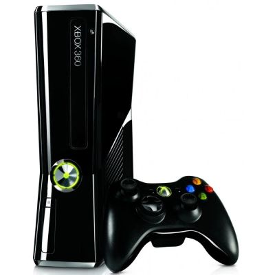 Лот: 10784357. Фото: 1. Xbox 360 Slim 250 Гб + 5 дисков... Игровые приставки, консоли