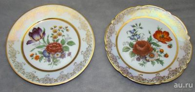Лот: 11191204. Фото: 1. Limoges блюдца декоративные фарфоровые... Фарфор, керамика