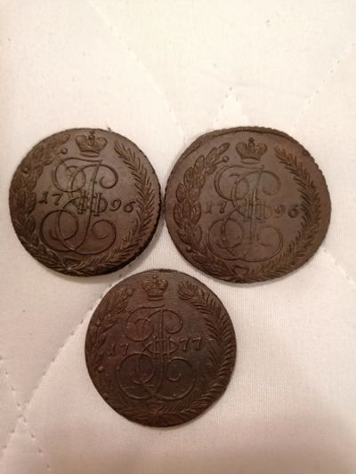 Лот: 16777764. Фото: 1. Павловский перечекан. 5 коп. 1796... Россия и СССР 1917-1991 года