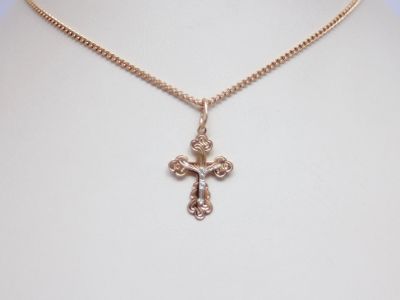 Лот: 14914372. Фото: 1. ЗОЛОТОЙ КРЕСТ 0,98 ГРАММ. Другое (ювелирные изделия, бижутерия, часы)