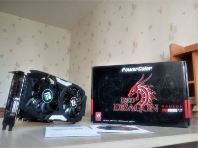 Лот: 15832917. Фото: 1. Видеокарта RX 480 4 gb Red DrAgOn. Видеокарты