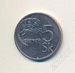 Лот: 2438631. Фото: 1. 5 крон Словакия. Европа