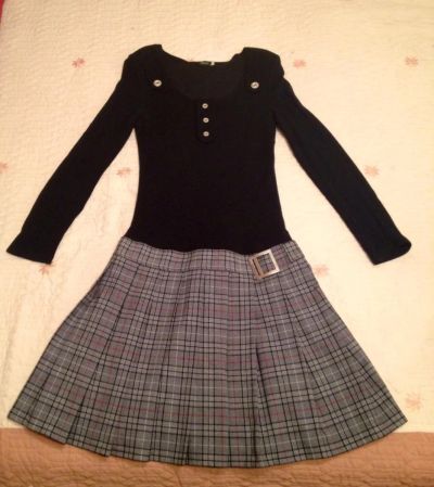 Лот: 8140316. Фото: 1. Комбинированное платье. 46 раз... Платья