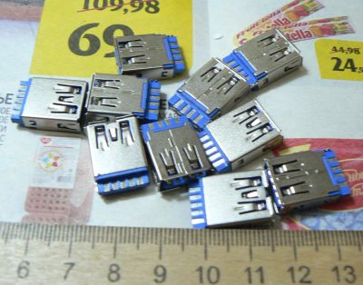 Лот: 19636873. Фото: 1. Разъём (гнездо) USB 3.0 9PIN... Разъёмы