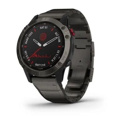 Лот: 16659555. Фото: 1. Garmin Fenix 6 Pro Solar титановый... Смарт-часы, фитнес-браслеты, аксессуары