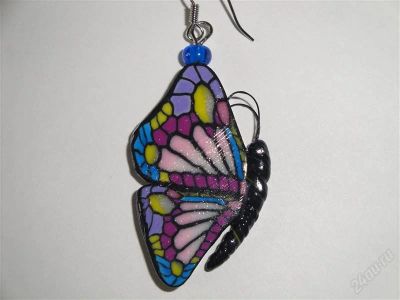 Лот: 1548589. Фото: 1. Изделия из полимерной глины,серьги... Серьги, каффы