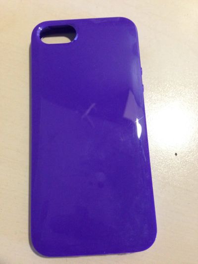 Лот: 4201757. Фото: 1. Фиолетовый силиконовый чехол iPhone... Чехлы, бамперы