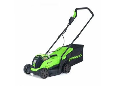 Лот: 23455356. Фото: 1. Электрическая газонокосилка Greenworks... Бензо-, мотоинструмент