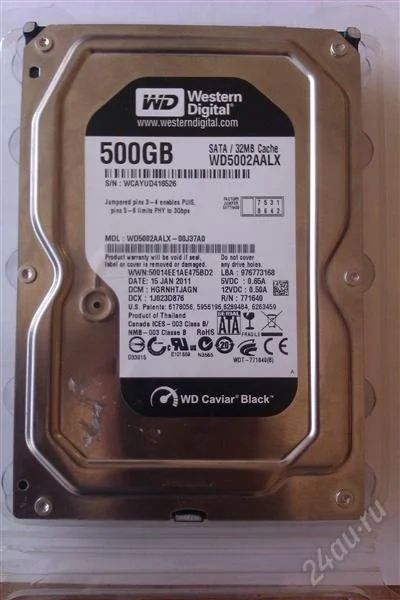 Лот: 2149383. Фото: 1. wd 5002aalx - 500gb. умер внезапно... Жёсткие диски (HDD)