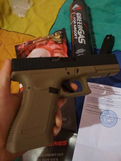 Лот: 12619360. Фото: 1. Новый Glock 17 пневмат. 5к пулек... Пневматическое оружие