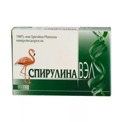 Лот: 23983029. Фото: 1. Спирулина ВЭЛ таб. №60. Народная медицина, БАДы