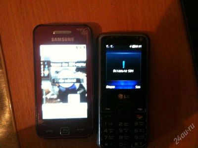 Лот: 2194619. Фото: 1. samsung s5250 + Lg (одним лотом... Кнопочные мобильные телефоны