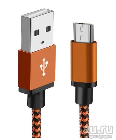 Лот: 16176753. Фото: 1. Провод micro USB 100см плетеный... Дата-кабели, переходники