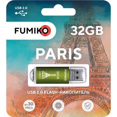 Лот: 19870039. Фото: 1. Флешка Fumiko Paris 32GB | Цвет... USB-флеш карты