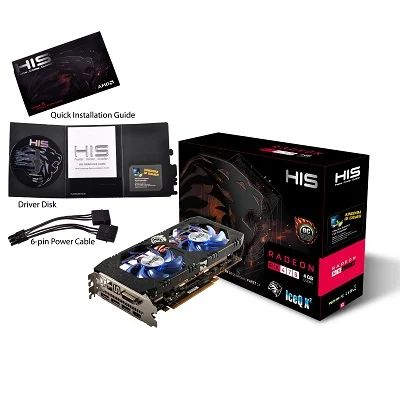 Лот: 9941927. Фото: 1. RX 470 4Gb HIS IceQ X2 OC (HS-470R4LCNR... Видеокарты