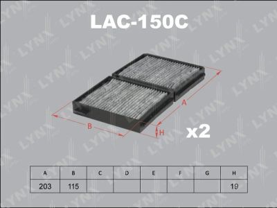 Лот: 13357066. Фото: 1. Lynx LAC-150C Салонный фильтр. Расходные материалы