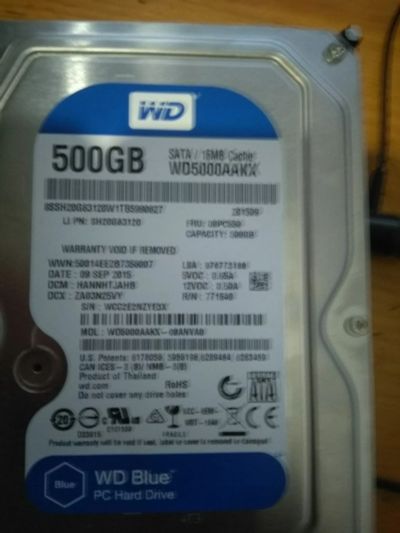 Лот: 16738313. Фото: 1. Жесткий диск WD 500gb. Жёсткие диски (HDD)