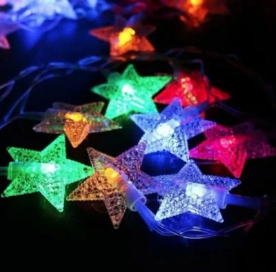 Лот: 22053942. Фото: 1. Гирлянда "Нить. Звездочки" 60LED... Гирлянды, шарики, новогодние аксессуары