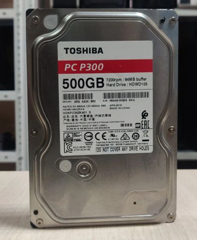 Лот: 20054473. Фото: 1. HDD Жесткий диск 500 Gb/Toshiba... Жёсткие диски (HDD)