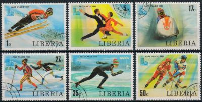 Лот: 18268497. Фото: 1. 1980. Либерии. Зимние Олимпийские... Марки