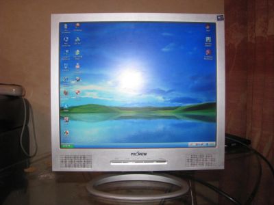 Лот: 5102338. Фото: 1. Монитор ЖК 17" Proview с динамиками... ЖК-мониторы
