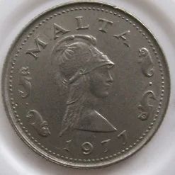 Лот: 8333706. Фото: 1. Мальта 2 цента 1977 VF+. Европа