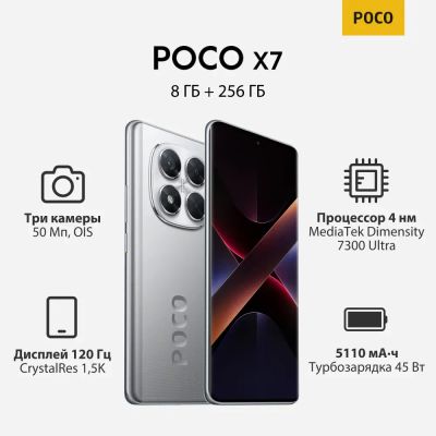 Лот: 24990461. Фото: 1. POCO X7 5G 256Гб \ 8Гб (+8Гб RAM... Смартфоны