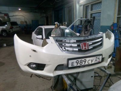 Лот: 10996847. Фото: 1. Бампер Honda Accord 8 рестайлинг... Кузов