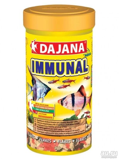 Лот: 16183045. Фото: 1. Dajana корм для рыб Immunal Flakes... Корма